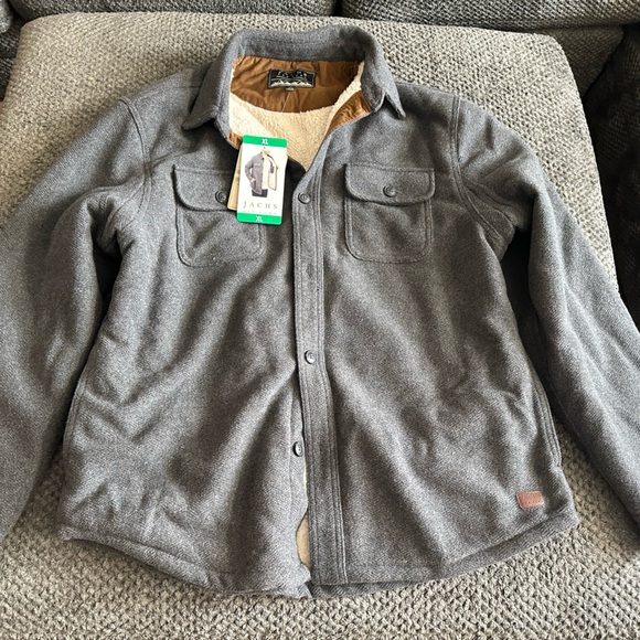 Jachs New York Men’s Grey Sherpa Lined Wool Blend Jacket XL - Picture 3 of 7